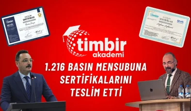 TİMBİR Akademi, bin 216 basın mensubuna sertifikalarını teslim etti