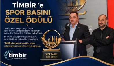 TİMBİR‘e Spor Basını Özel Ödülü verildi