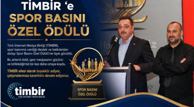 TİMBİR‘e Spor Basını Özel Ödülü verildi