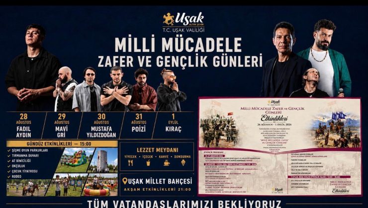 Milli Mücadele, Zafer ve Gençlik Günleri Uşak’ta Coşkuyla Kutlanacak